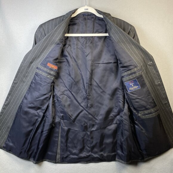 Brooks Brothers 1818 Regent Ethomas Jacket 41R Gray Striped 3 Button Italy Wool - Picture 10 of 16